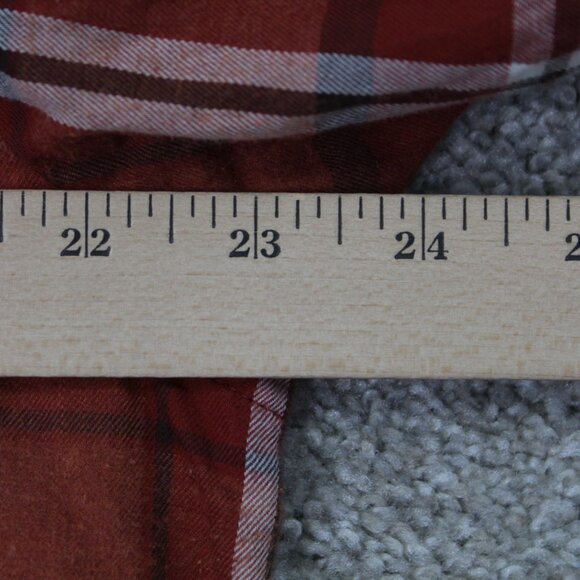 Banana Republic Shirt Mens Large Orange Lightweight Flannel Long Sleeve Cotton - Picture 11 of 13